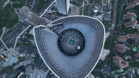 俯拍上海中心大厦