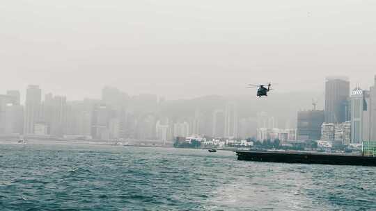 香港维多利亚港直升飞机