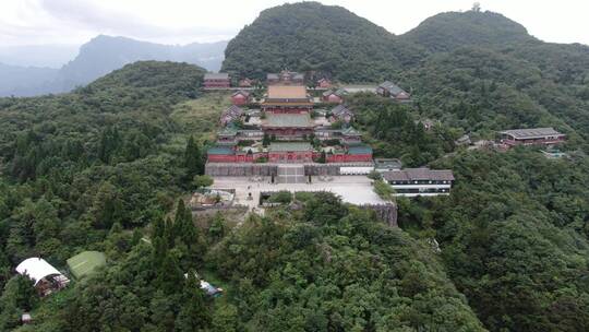 湖南张家界天门山天门山寺航拍