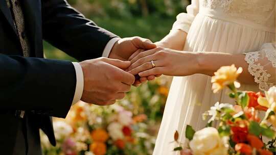 七夕节婚礼牵手浪漫爱情承诺视频