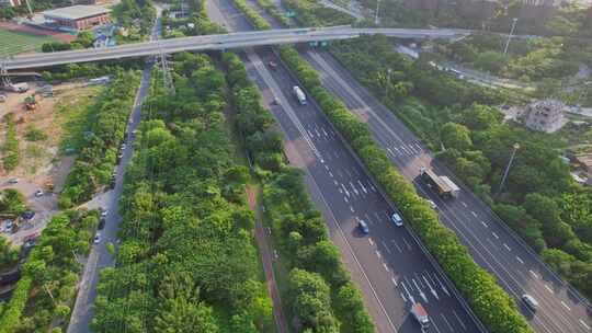 航拍高速公路景观