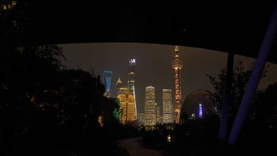 上海外滩，陆家嘴夜景