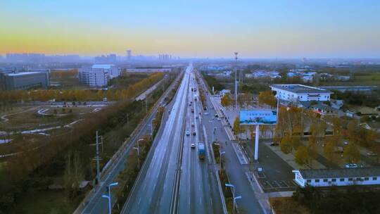 航拍中国道路交通城市发展