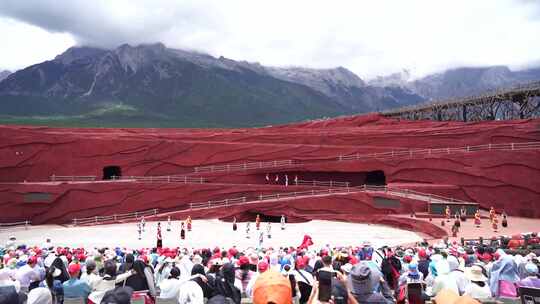 印象丽江玉龙雪山-大型实景演出表演4K高清3视频素材模板下载