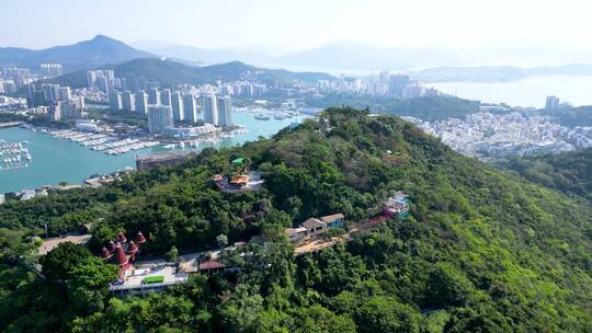 三亚鹿回头航拍风景