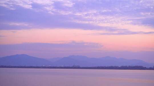 杭州之江日落黄昏风景