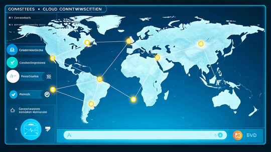 世界地图数据连接展示界面