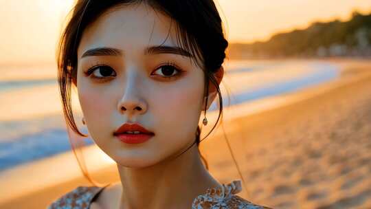 广告人像 年轻中国女性形象 浪漫女孩情人