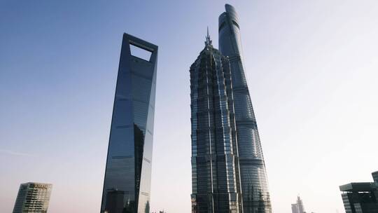 上海金融中心摩天大楼视频素材模板下载