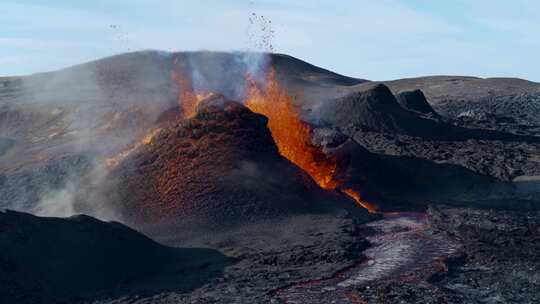 火山，熔岩，冰岛，Fagradalsfj