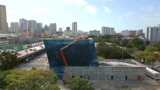 迈阿密上城区新许愿大楼的空中视频4k
