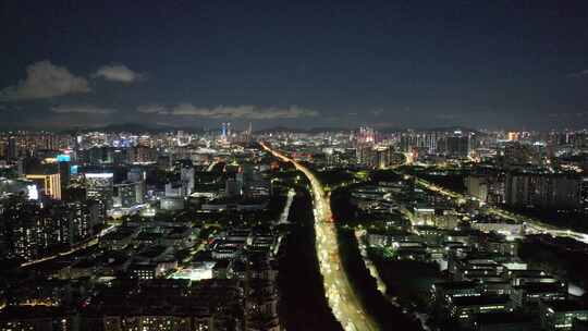 龙华龙岗夜景航拍