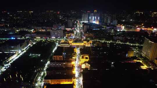 许昌曹魏古城夜景航拍