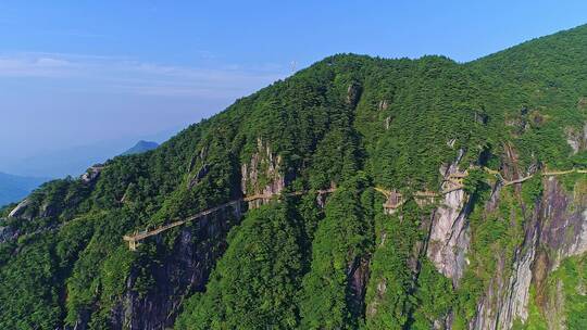 明月山青云栈道视频素材模板下载