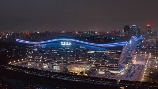 【4k】成都环球中心白天夜景航拍视频素材模板下载