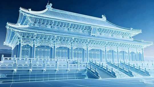 古风建筑3D渲染效果