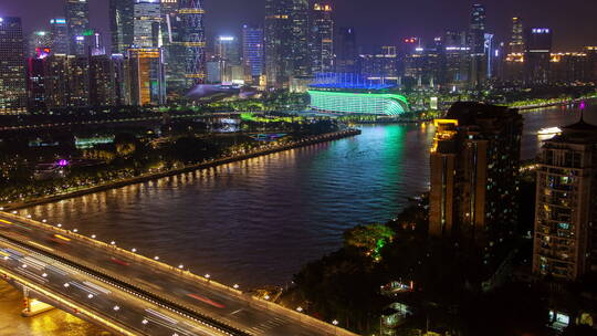 广州海上交通夜景