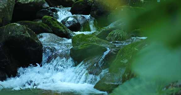 山泉瀑布水资源生态自然河流