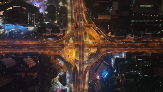 鲁班路夜景航拍