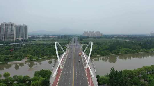 航拍山西忻州慕山桥