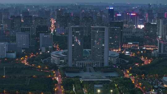 合肥 天鹅湖 城市夜景 政务中心 广电