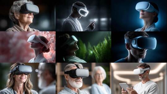 未来科技虚拟现实与增强现实体验高清在线视频素材下载