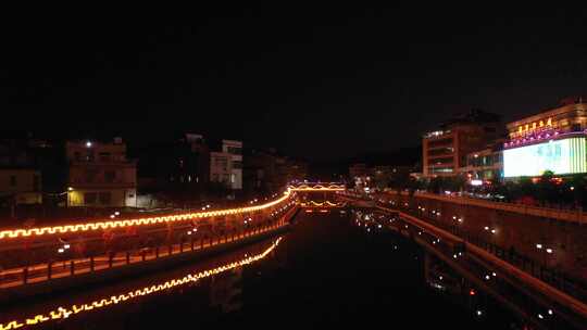 中国广东省梅州市丰顺县丰良镇夜景