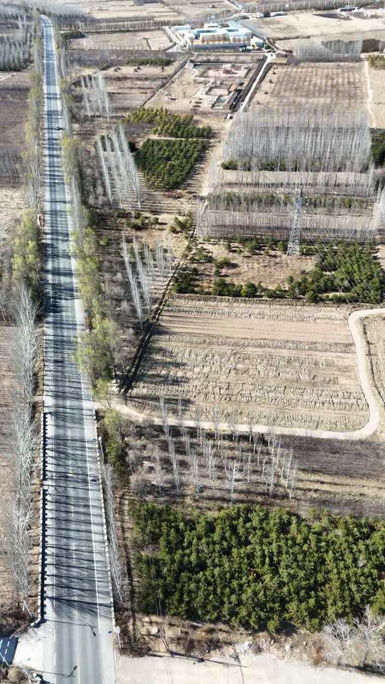 乡村公路田野航拍素材