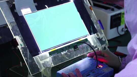 工厂液晶屏幕测试制作视频素材模板下载