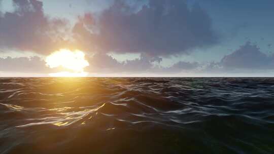 海面上的日出海景