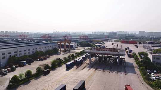 重庆西部物流园团结村站航拍延时4K