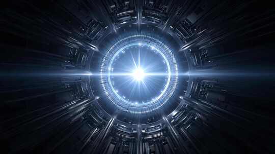 科技光芒中心能量汇聚绽放