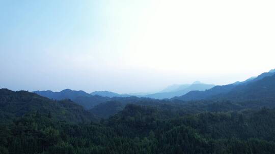 山峦叠嶂山林上升远山B