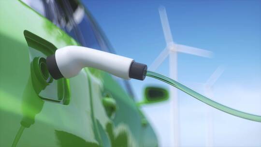 新能源电动汽车充电低碳环保创意动态素材