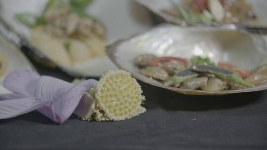 河蚌蚌肉美食LOG视频素材视频素材模板下载