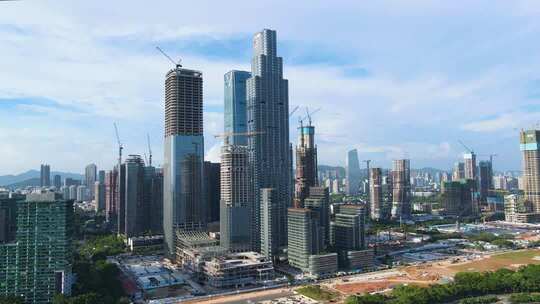 建设中的深圳湾超级总部基地