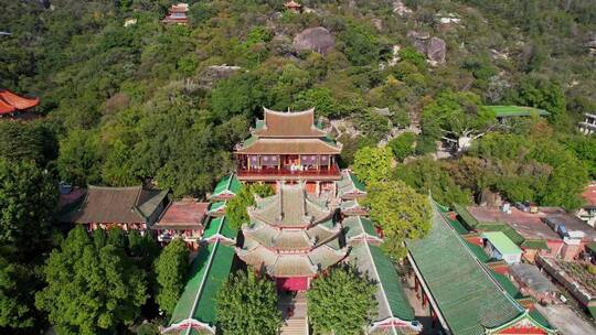 航拍厦门南普陀寺建筑景观