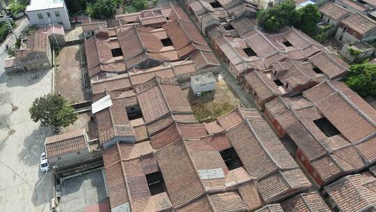 航拍福建泉州泉港土坑村建筑风光