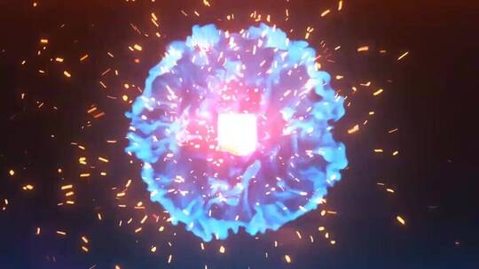 粒子爆炸logo演绎AE模板AE视频素材教程下载