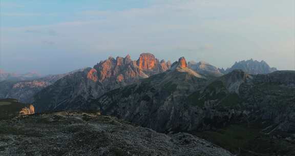 多洛米蒂山区航拍