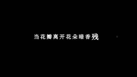 沙宝亮-暗香dxv编码字幕歌词视频素材模板下载