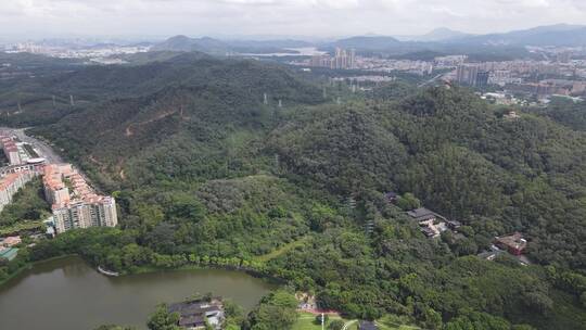 城市山地航拍