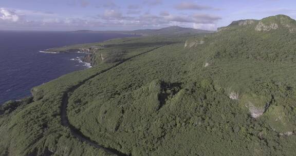 4K美国塞班海岛悬崖大海风光航拍