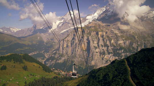 瑞士阿尔卑斯山的平移镜头视频素材模板下载