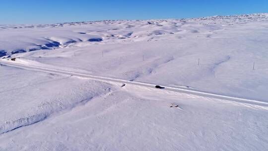 新疆冰封的喀纳斯雪原