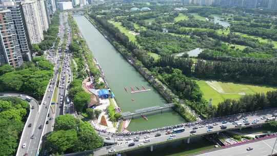 深圳大沙河端午节龙舟比赛