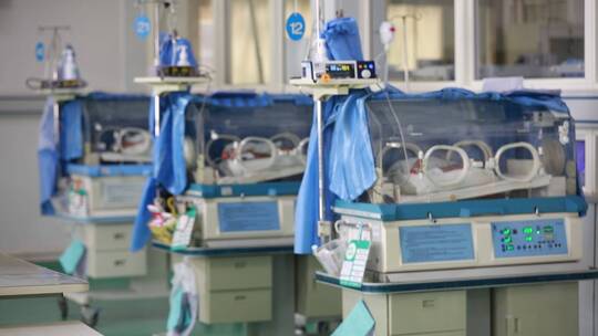 医院NICU新生儿重症监护室3视频素材模板下载