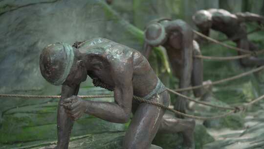 纤夫雕像雕塑历史文化