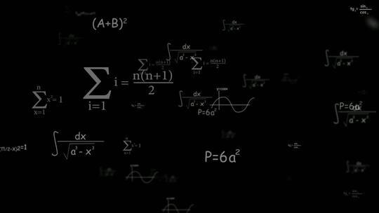 数学公式穿梭视频素材AE视频素材教程下载