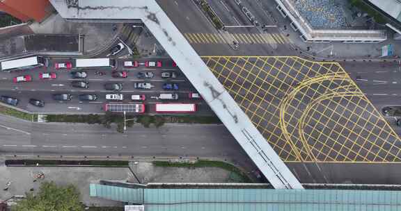 香港油尖旺区油麻地佐墩道航拍